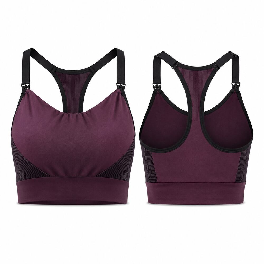 Auden Maroon Red Nursing Bra Wirefree Racerback Lined Maternity Comfort Bra S